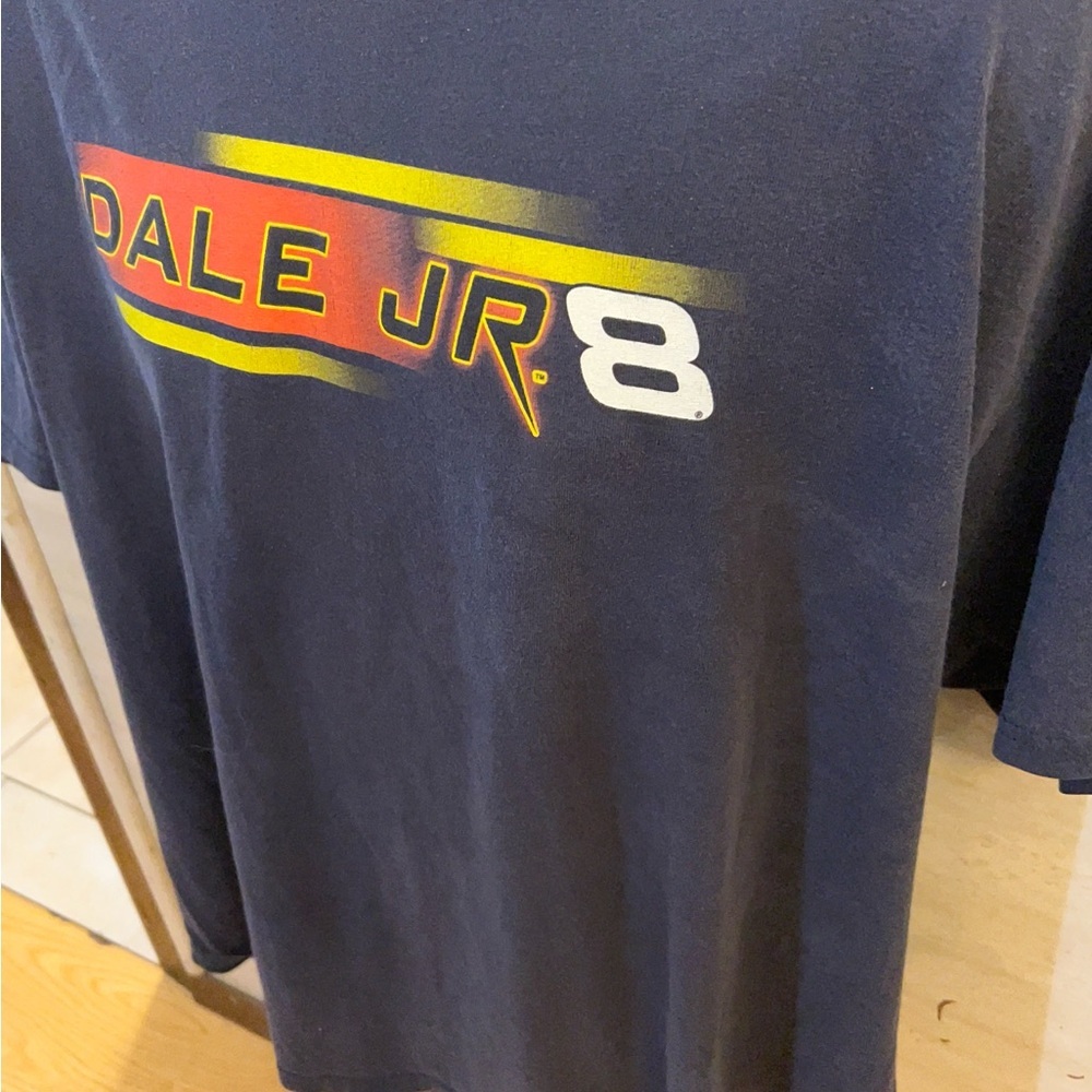 Vintage Dale Earnhardt Jr. #8 Budweiser NASCAR racing t-shirt in navy blue. - Picture 7 of 11